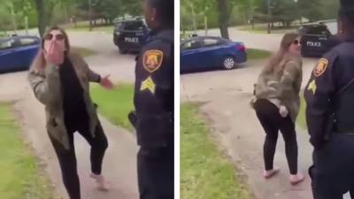 Elle montre son cul devant une policière et se fait taser