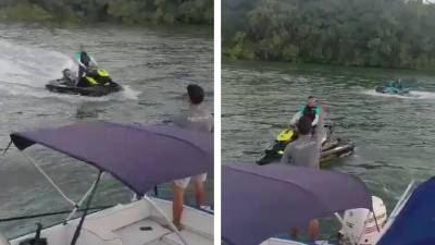 Mettre fin à une fête avec un jetski