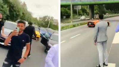 À Lens ils bloquent l'autoroute pour un mariage et détruisent une Lamborghini en échappant à la police