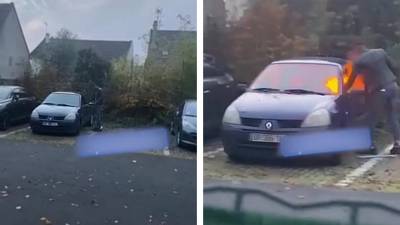 Il se mange le karma en mettant le feu a la voiture de son ex