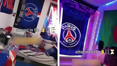 Une cellule de prison décorée aux couleurs du PSG
