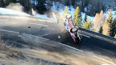 Impressionnante sortie de route d'Adrien Fourmaux au Monte-Carlo 2022