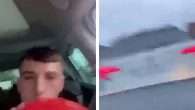 Il inhale du gaz hilarant, percute une voiture et prend la fuite