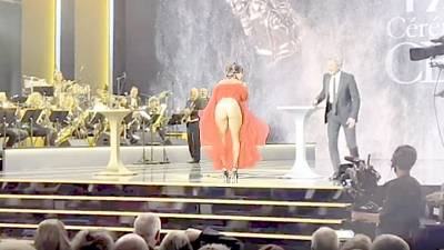 Gros malaise au moment où Marie s'infiltre montre ses fesses pendant les César 2022