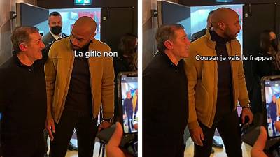 Thierry Henry recadre un fan ivre qui lui donne une tape sur la joue