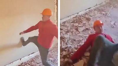 Quand un ouvrier casse un mur