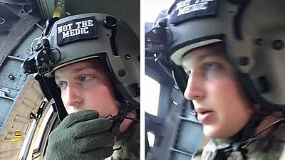 Sortir sa tête d'un hélicoptère qui vole à 200km/h