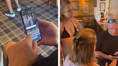 Un pervers se fait surprendre en train de prendre en photo les fesses d'une fille