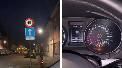 Un radar automatique installé dans une rue limitée à 10 Km/h